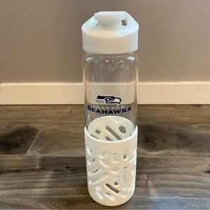 NEW NFL Seattle Seahawks Glass Water Bottle by Duck House Sports - 23 oz
